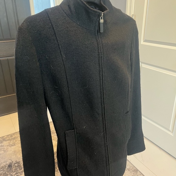 Della Spiga Italy đź–¤wool viscose very tailored black jacket very edgy and trimđź–¤ - Picture 11 of 17